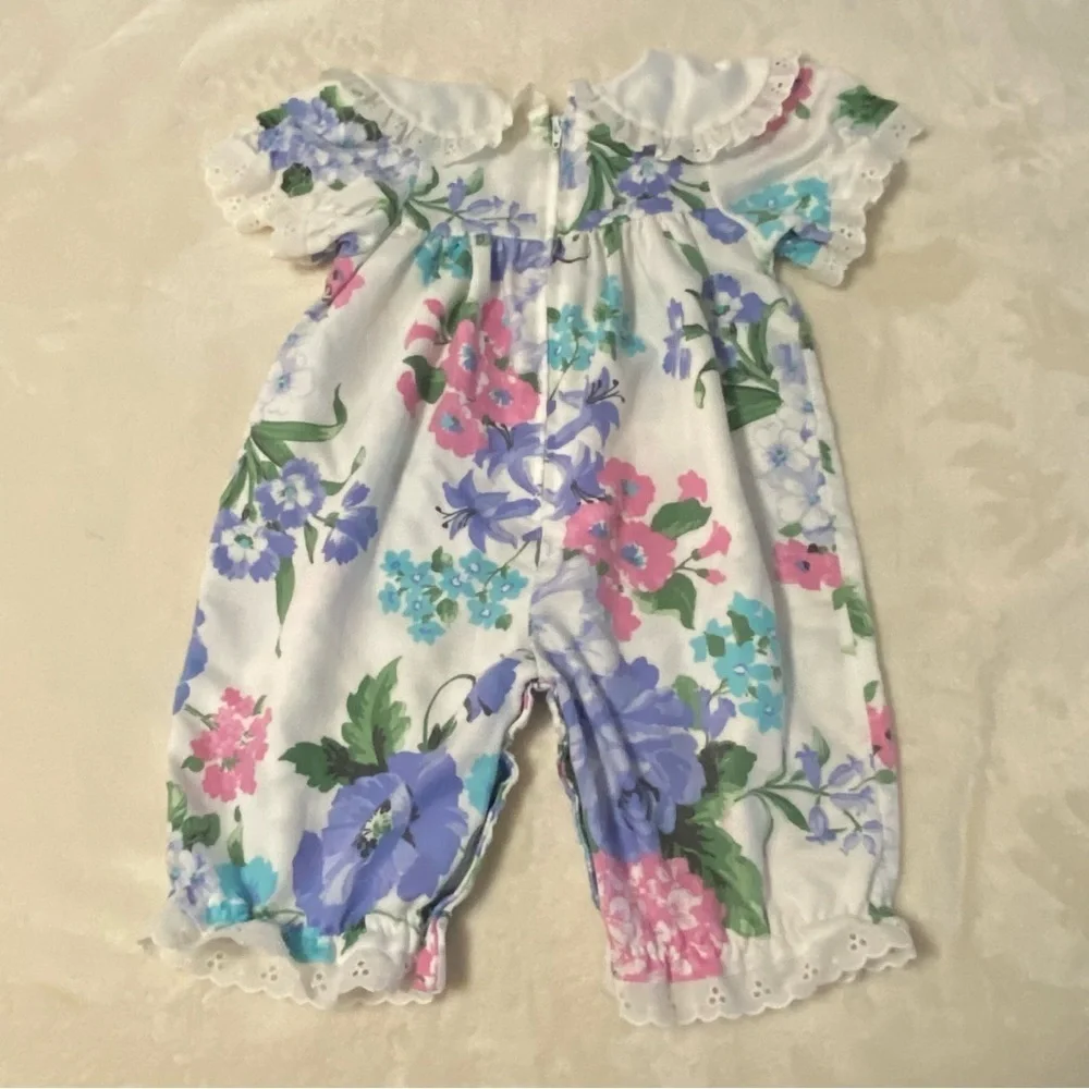 VTG ATLANTA APPAREL / Floral Balloon Romper Size 6 months